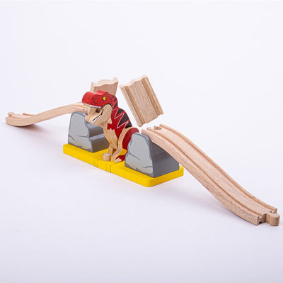 Bigjigs binario in legno che scoppia bridge t-rex dino, 7dlg.