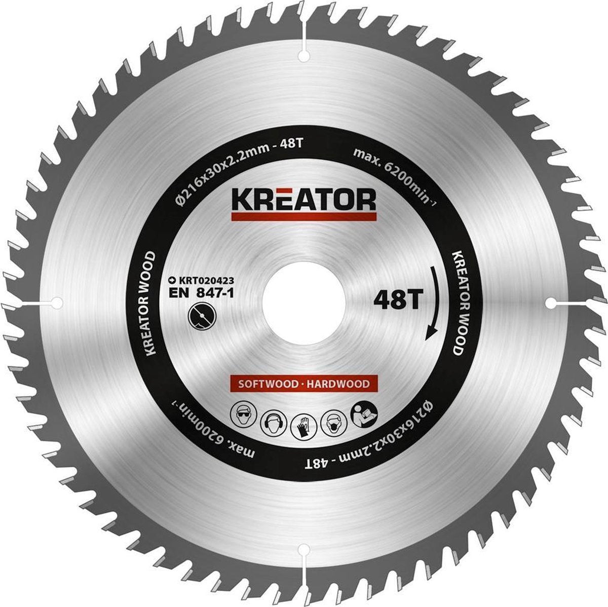 Kreator krt020423 lama per sega legno 216 mm - 48t