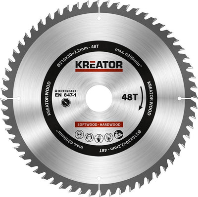 Kreator krt020423 lama per sega legno 216 mm - 48t