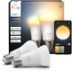 Philips hue slimme led a60 lamp, warm tot koelwit licht, e27 fitting, 2-pack