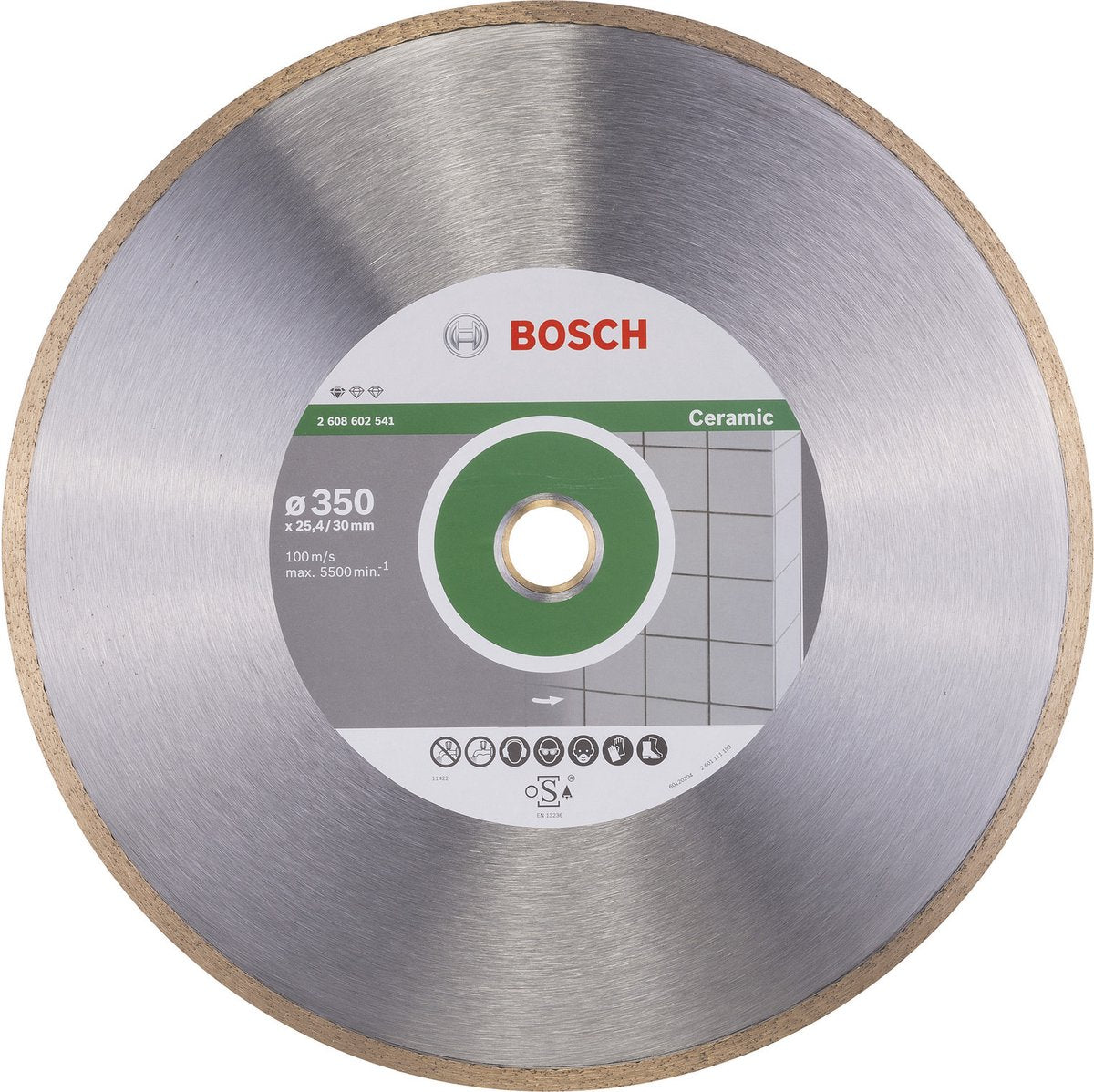 Bosch - disco de corte diamantado estándar para cerámica 350 x 30+25,40 x 2 x 7 mm