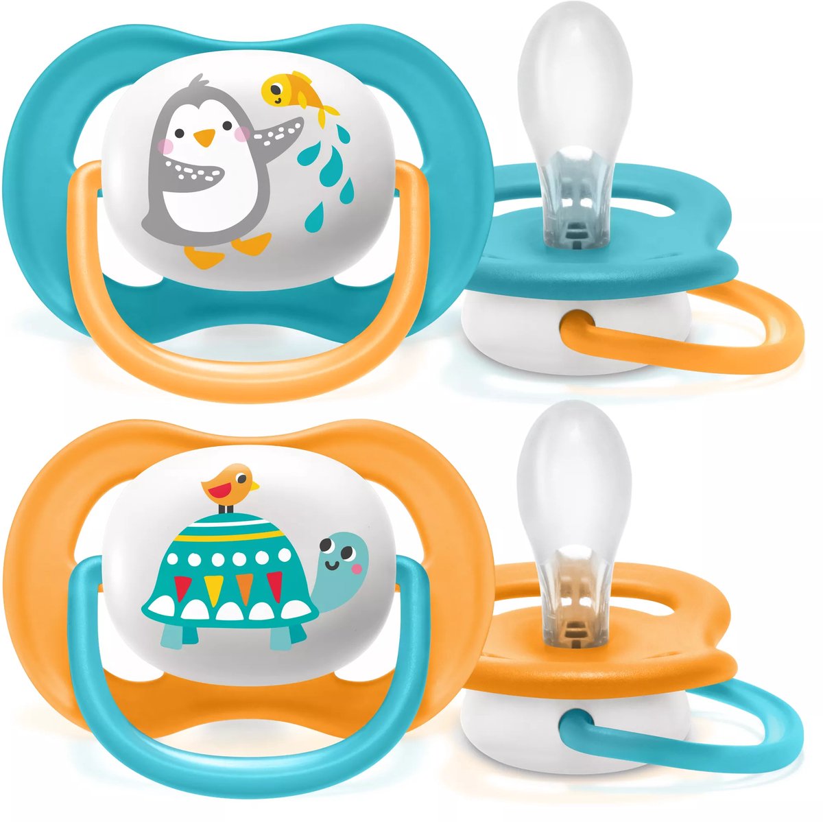 Philips avent - chupete ultra air happy - 6-18 m naranja