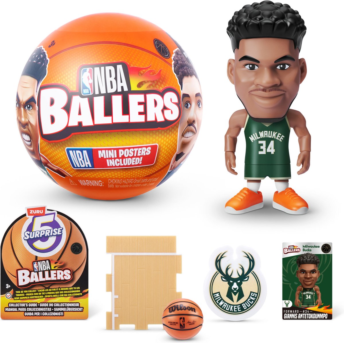 5 giocatori NBA a sorpresa di Zuru - 1 palla a sorpresa - con mini poster