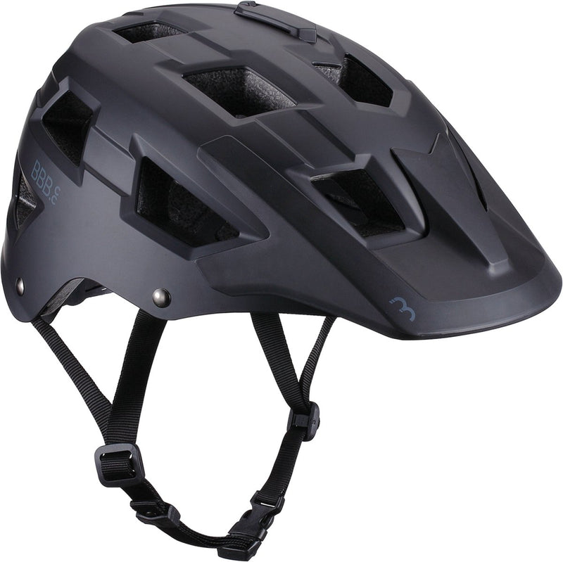 Casco da ciclismo mtb Bbb Nanga - con supporto per fotocamera o illuminazione - imbottitura lavabile - casco da bicicletta adulti: uomo donna - nero opaco - l - bhe-54