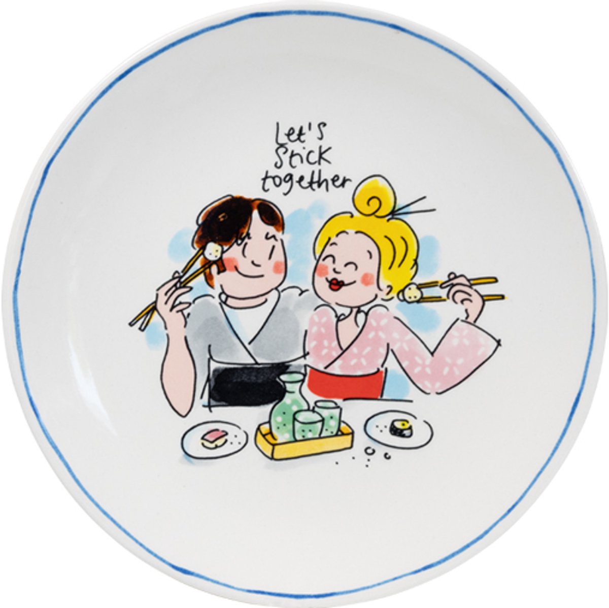 Blond Amsterdam, sushi: plato 18 cm pegados