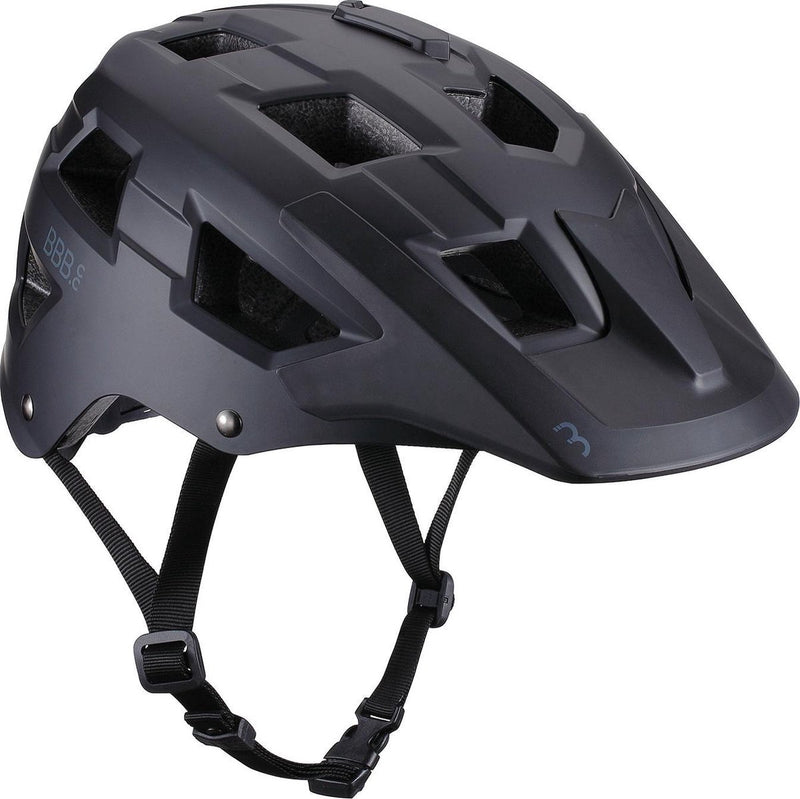 Bbb casco de ciclismo mtb nanga - con soporte para cámara o iluminación - acolchado lavable - casco de bicicleta adultos: hombres mujeres - negro mate - m - bhe-54