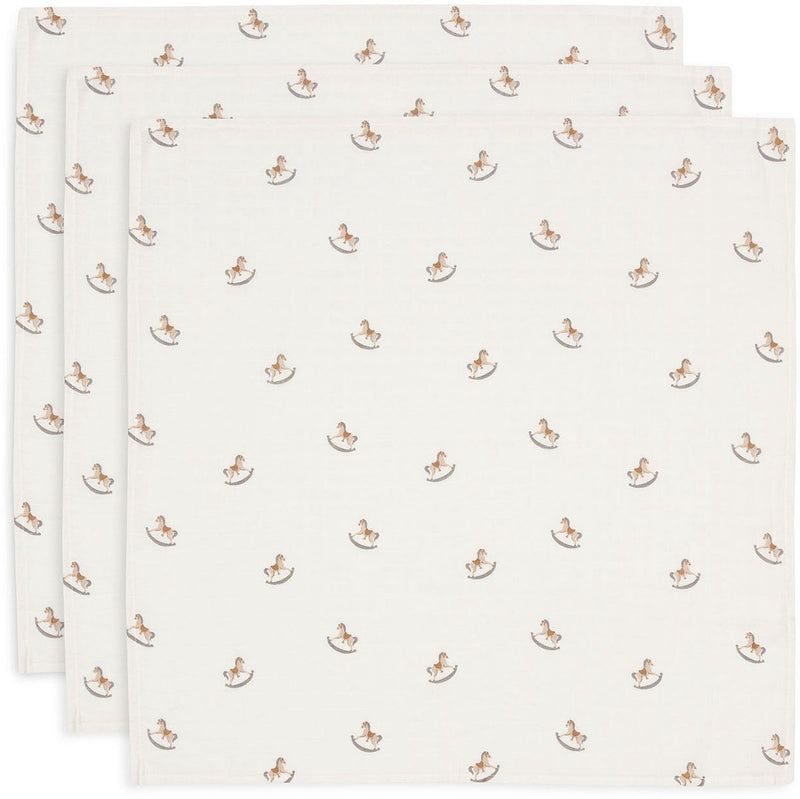 Jollein - paño hidrofílico pequeño 70x70cm - paños para eructar - algodón suave - 3 piezas - paseo nostálgico