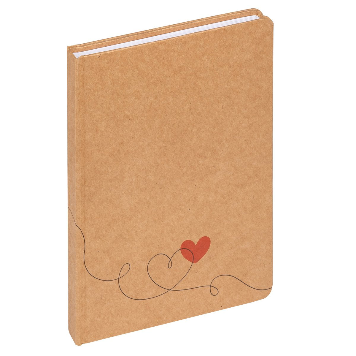 Walther nb521p-3 love - notebook - format din a5 - brown