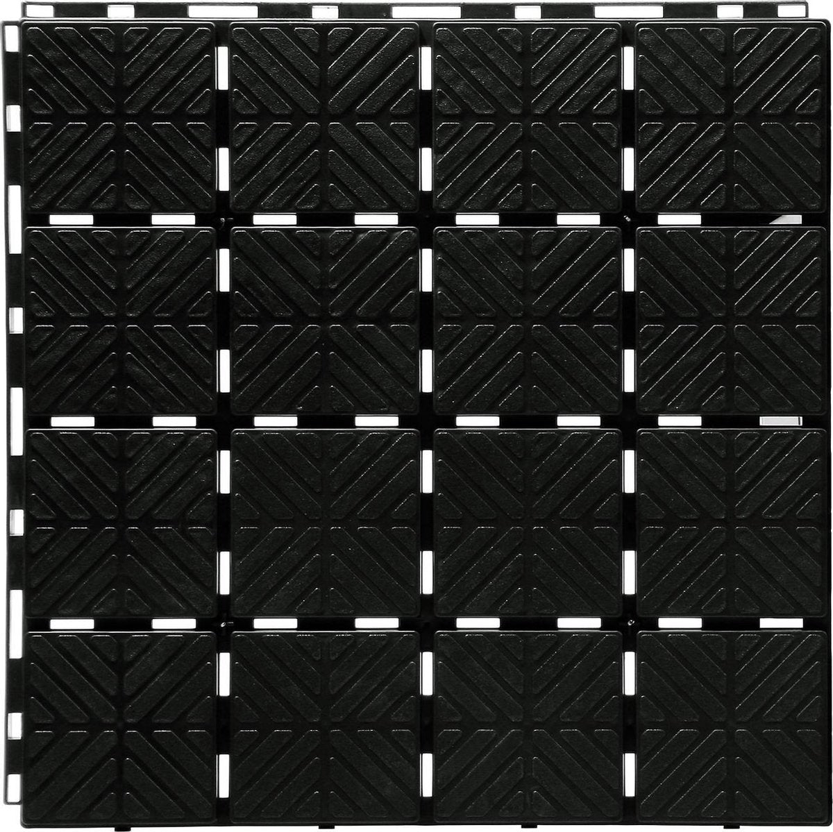 Prosperplast easy square serie - modulaire tuinkrat - antislip - 40 x 40 cm - zwart