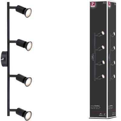 Faretto Paulmann carolina gu10 230v max. 4x10w dimmerabile nero opaco