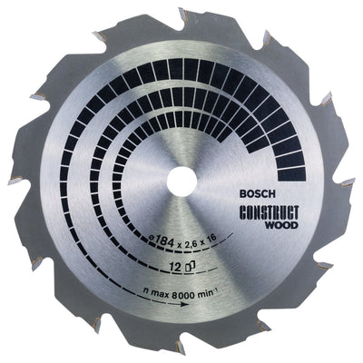 Bosch cirkzb constr. madera 184x16x2.6 12t fwf