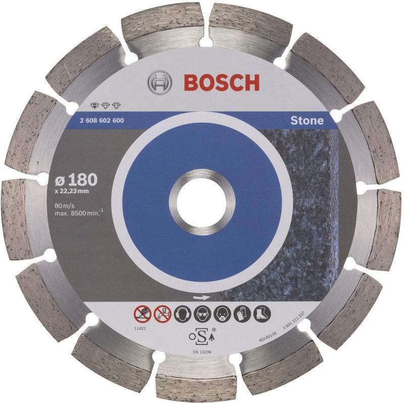 Bosch - Disco da taglio diamantato standard per pietra 180 x 22,23 x 2 x 10 mm