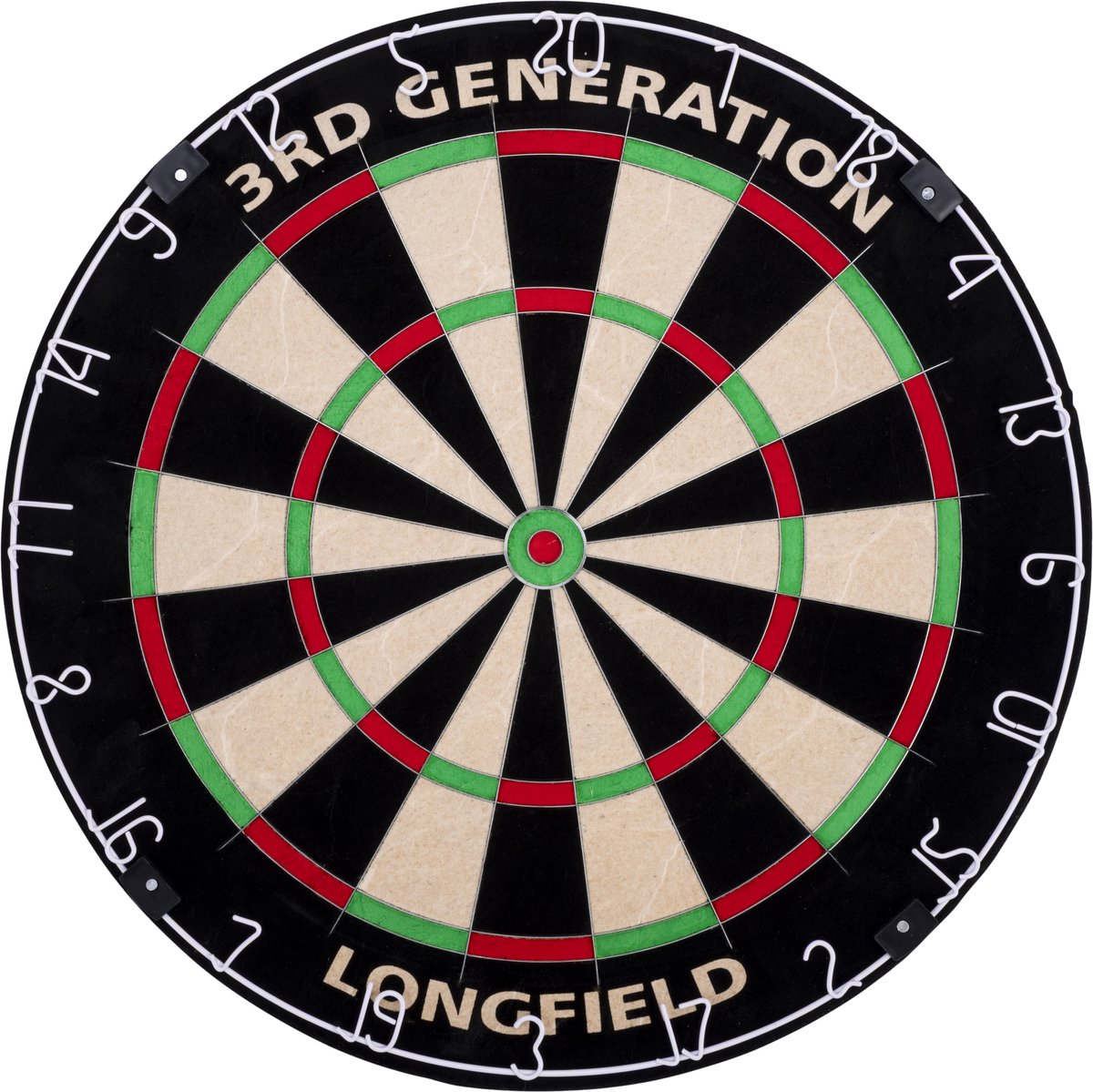 Engelhart dartbord 3rd generation – keniaans sisal – staple-free – ingelegde bedrading – anti-reflectie cijferring – longfield