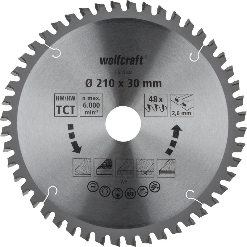 Wolfcraft - lama 210x30mm per troncatrice - 48 denti - troncatrice - serie arancione - 6545000