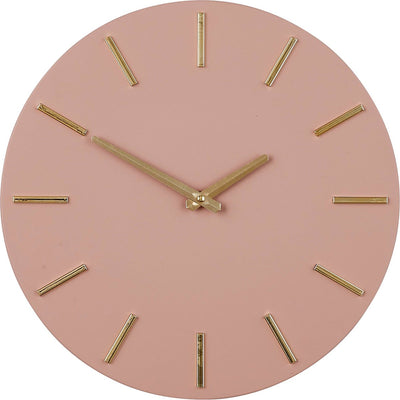 Mica decorations wall clock - pink gold - d36 cm - aluminum - wall clock - round