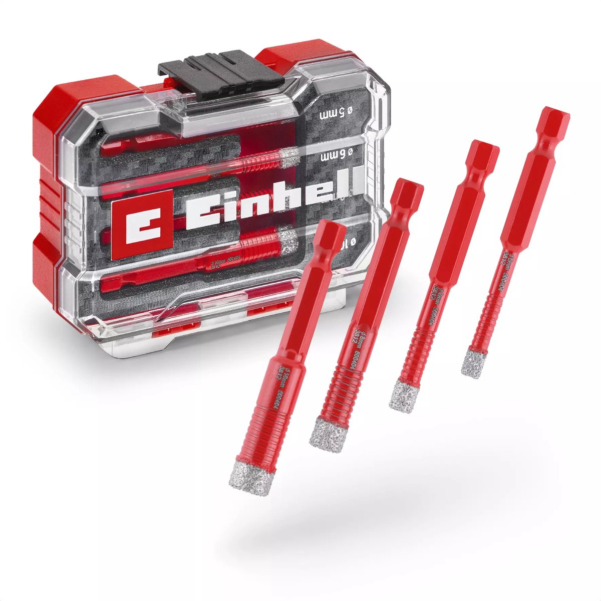 Set punte diamantate Einhell - 4 pezzi - valigetta xs