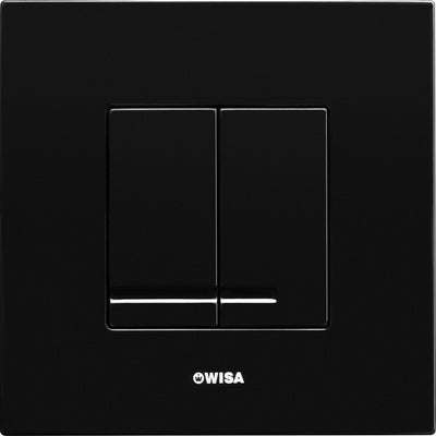 Wisa xs control panel - square - 16x16x1 - dualflush - plastic - black