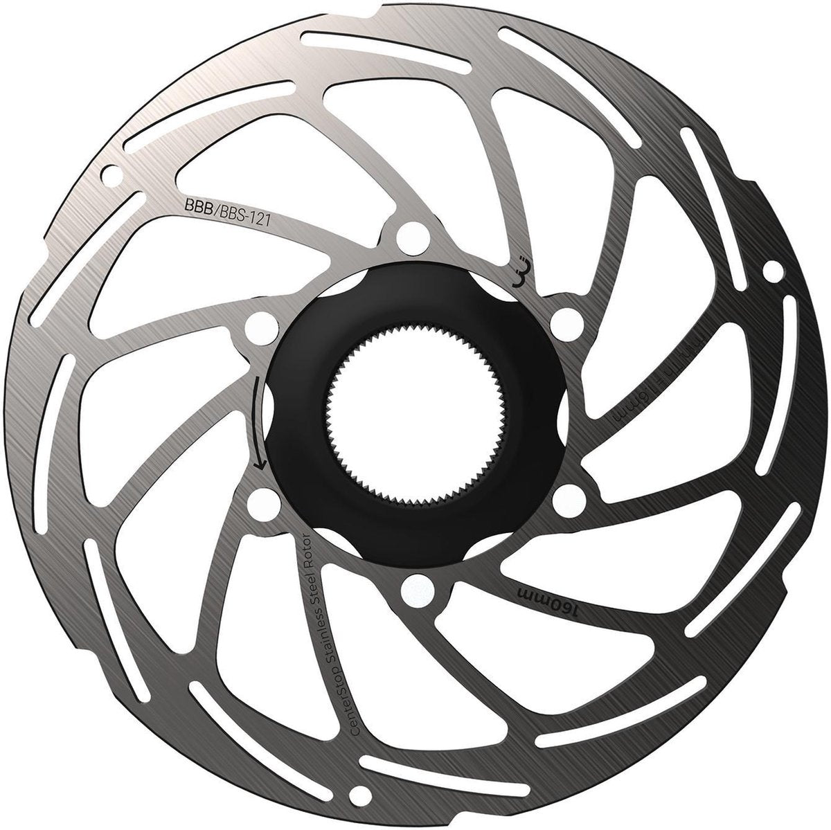 Bbb cycling schijfrem centerstop center lock remschijf bbs-121 - zilver - 160 mm