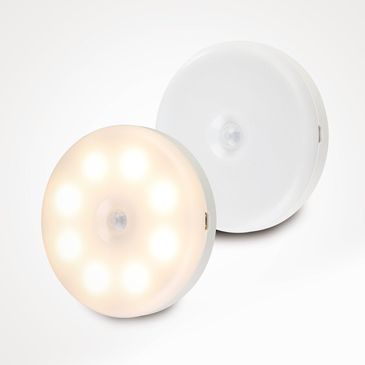Eglo cascia wandlamp set 2 stuks - kastverlichting trapverlichting - bewegingssensor - led - ø 8,5 cm - wit - oplaadbaar draadloos - magnetisch