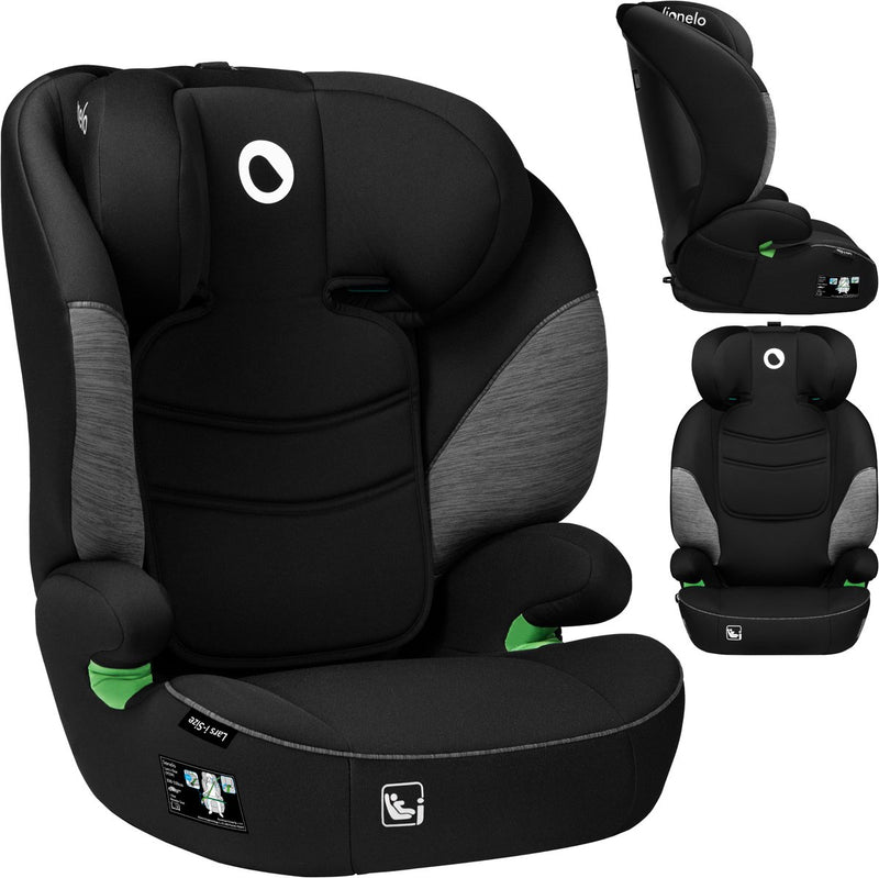 Lionelo Lars - seggiolino auto i-size 100-150 cm - fronte strada (fwf) - fissaggio con cintura di sicurezza per auto - poggiatesta con memory foam - 10 posizioni in altezza - ampio sedile con schiuma EPE - schienale sfoderabile - rivestimento lavabile