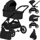 Lionelo layla 2 in 1 premium kinderwagen – reiswieg wandelwagen tot 4 jaar (22 kg) – airydots matras – panoramische 3d-ventilatie – grote all-terrain wielen – memory buttons – magnetische gesp – inclusief tas, regenhoes muskietennet