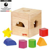 Goki wooden sorting cube with blocks