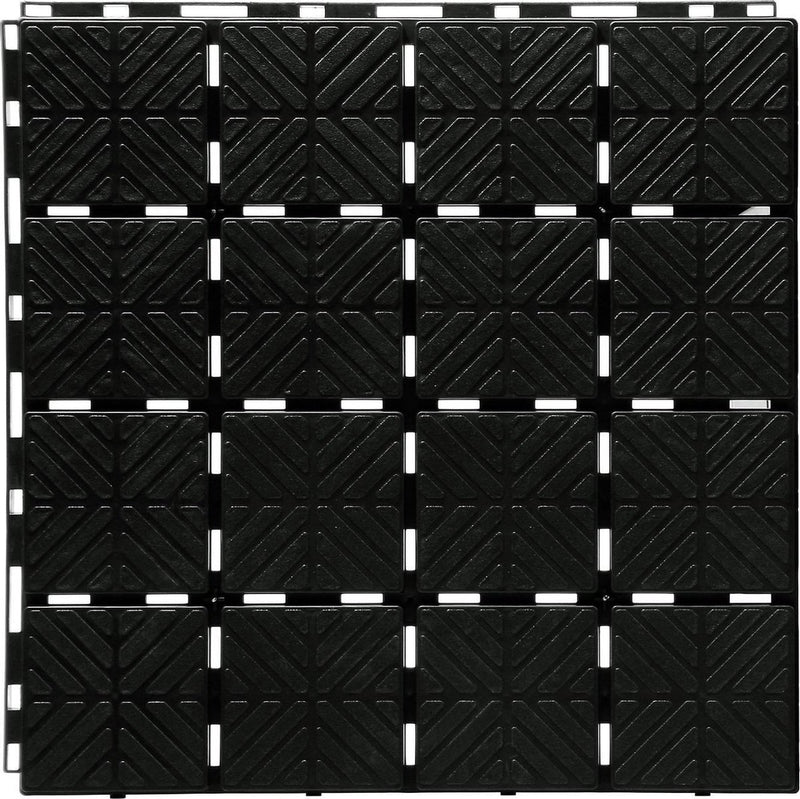 Prosperplast serie Easy Square - cassetta da giardino modulare - antiscivolo - 40 x 40 cm - nera