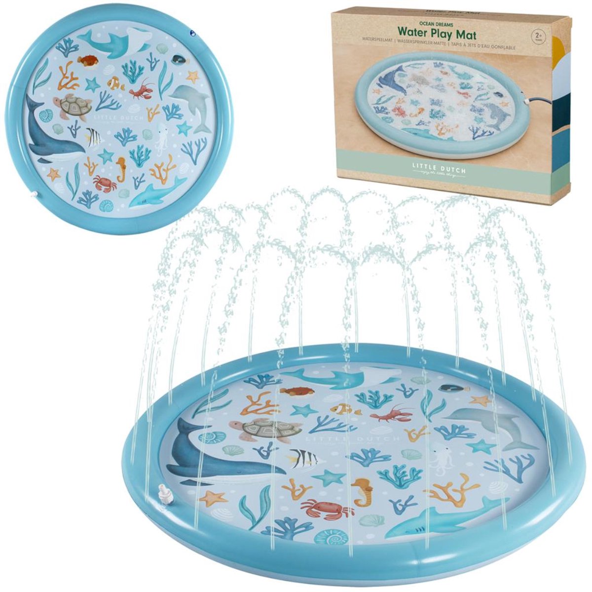 Little dutch sprinklermat ocean dreams blauw 150 cm