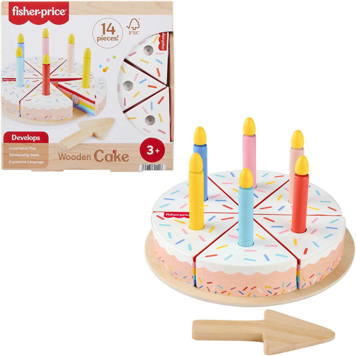 Torta in legno Fisher-Price - 14 parti in legno