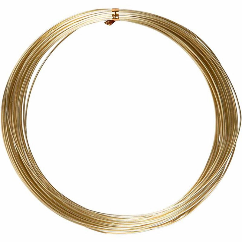 Creativ company alambre de aluminio, redondo, espesor 1 mm, dorado, 16 m 1 rollo