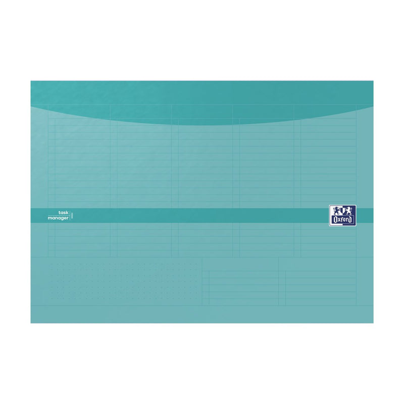 Oxford task manager weekplanner a4 60 vel aqua notitieboek voor taken