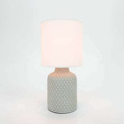 Lampada da tavolo Eglo bellariva - e14 - 32 cm - bianco grigio