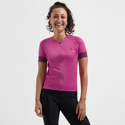 Maglia da ciclismo Rogelli modesta donna - maniche corte - rosa - s
