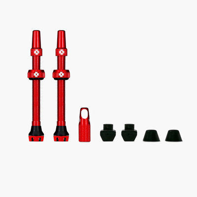 Muc-off valvola muc off tubeless v2 sv (44mm) colore: rosso alluminio