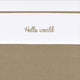 Lenzuolo per lettino Meyco Baby Hello World - tortora - 100x150 cm - 0,3 tog