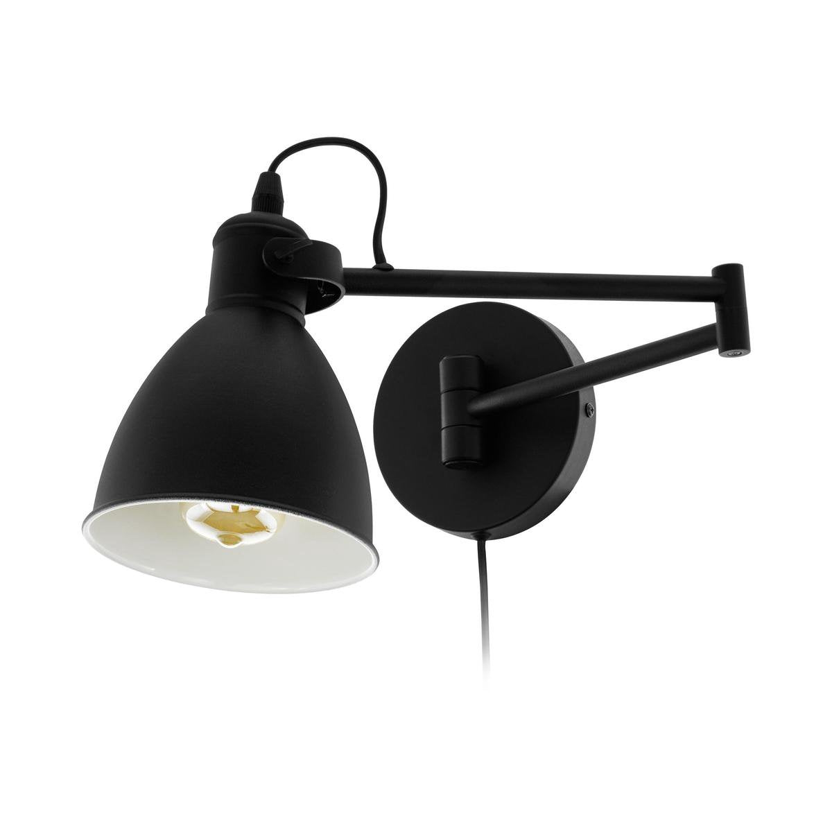 Lampada da parete Eglo san peri - e27 - 30 cm - nera
