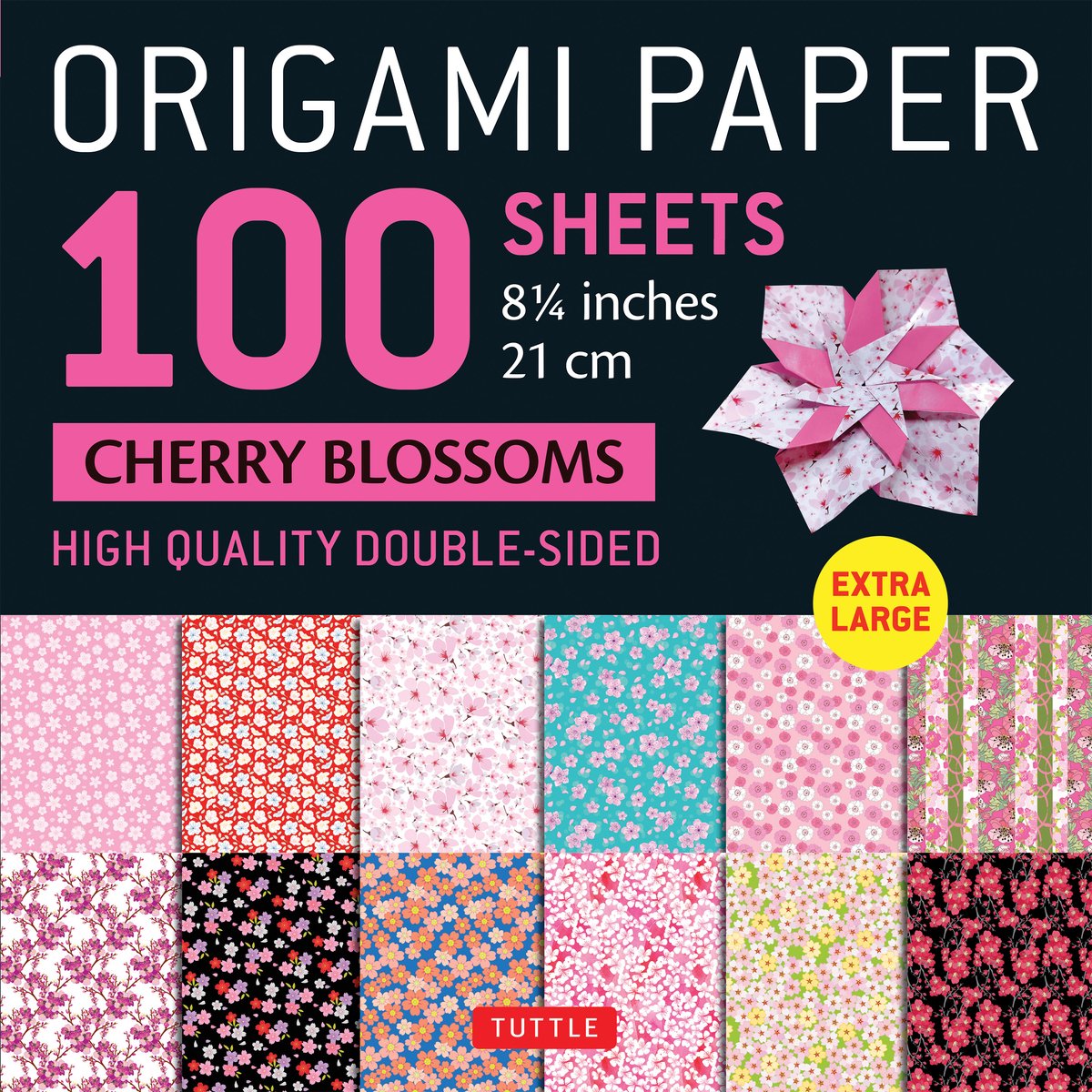 Origami paper 100 sheets cherry blossoms 8 1 4 (21 cm)