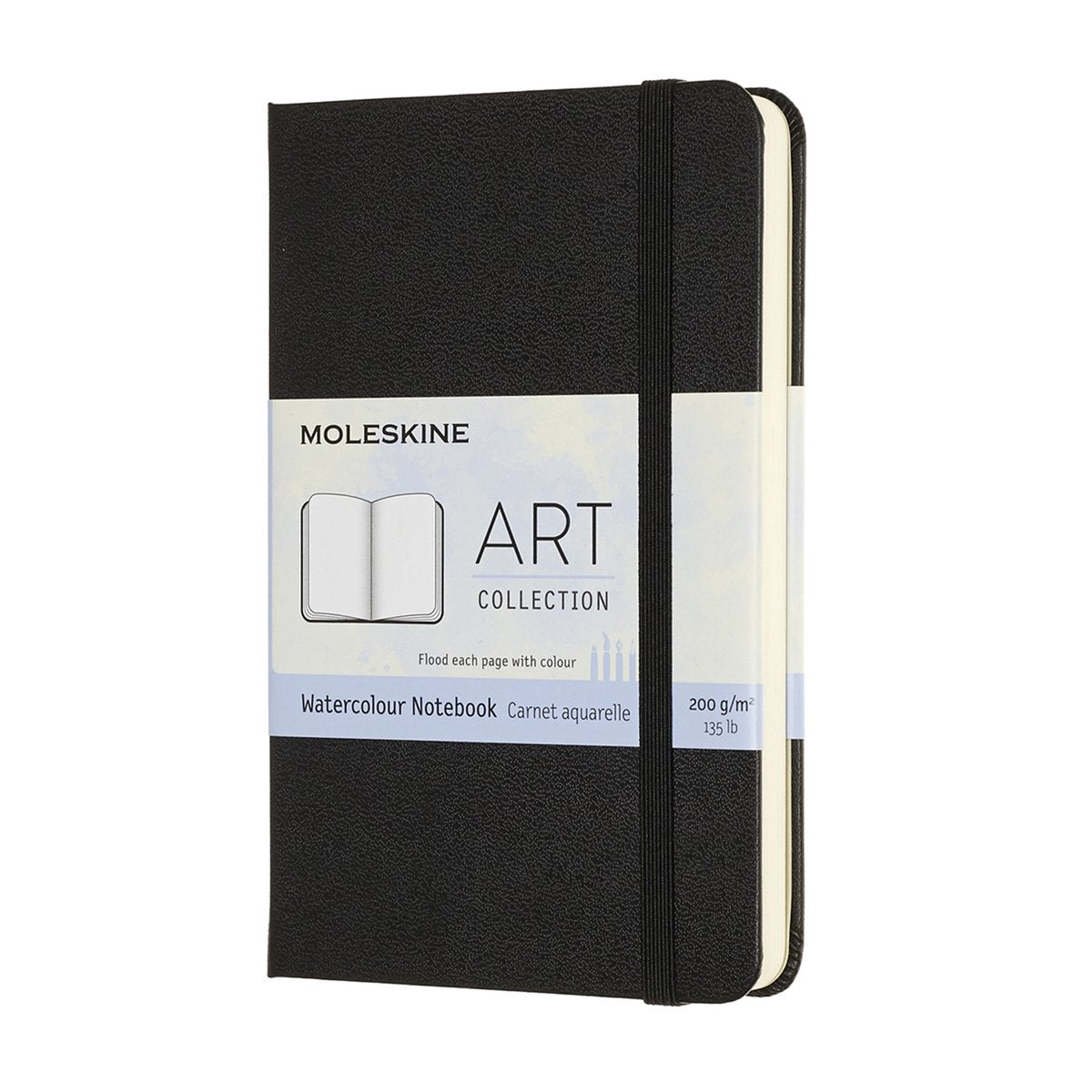 Quaderno Moleskine Art Acquerello - tascabile - copertina rigida - nero