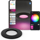 Faretto da incasso LED sottile Philips Hue - illuminazione bagno - attacco Gu10 - contiene 1 faretto da incasso - luce bianca e colorata orientabile - nero - IP44: antispruzzo - ø: 90mm - illuminazione intelligente
