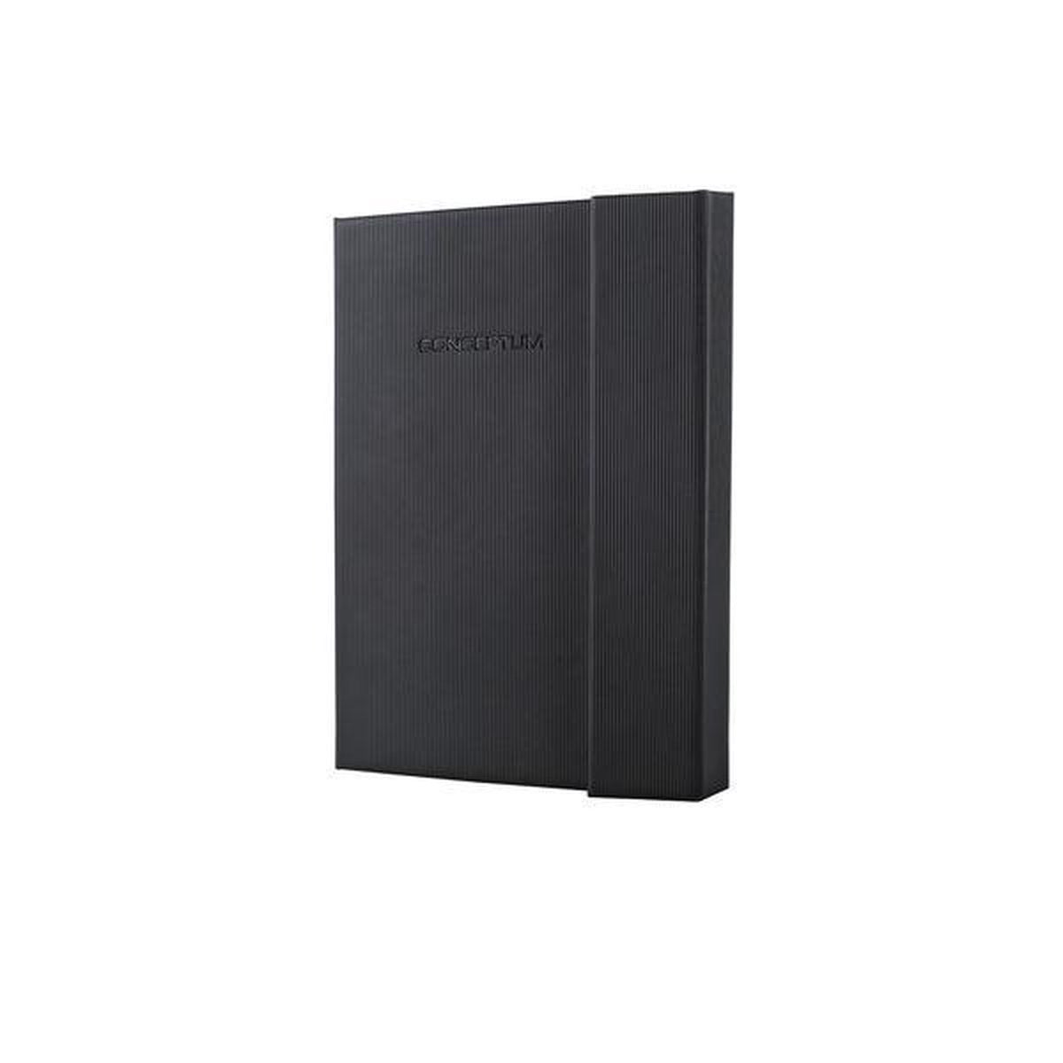Quaderno Sigel - conceptum pure - a5 - nero - copertina rigida - 194 pagine - 80 grammi - diamante - con chiusura magnetica - si-co161