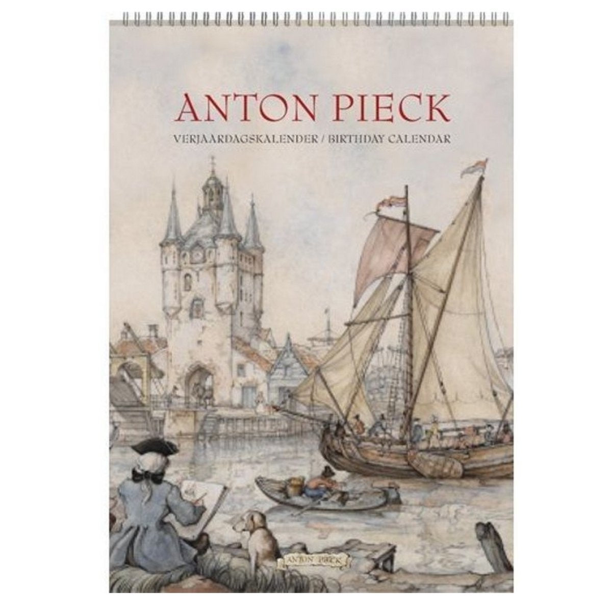Calendario compleanno Anton Pieck - vista del porto - A4