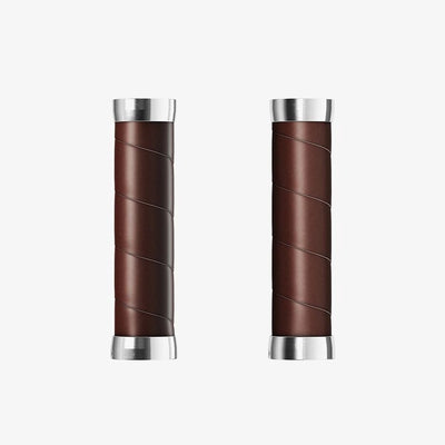 Brook's manette impugnature in pelle sottili 100 130mm al marrone