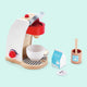 Hape la mia macchina da caffè - set da cucina giocattolo in legno per bambini dai 2 anni, 6 pezzi