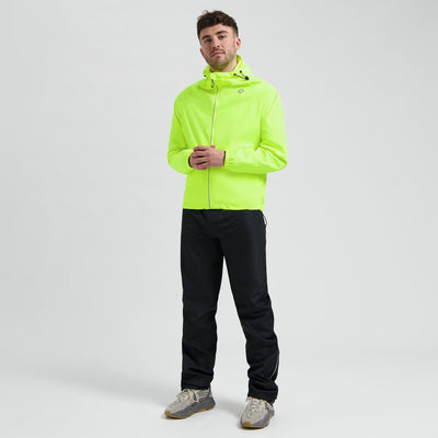 Traje de lluvia Rogelli commuter core para mujer y hombre - impermeable - impermeable y pantalón impermeable - amarillo negro - talla 3xl