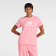 Camiseta mujer New Balance Sport Essentials Jersey Logo - Cortado