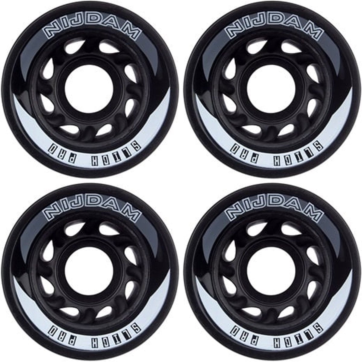 Ruedas Nijdam para patines - 58 x 39 mm - negro