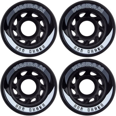 Nijdam wheels for roller skates - 58 x 39 mm - black