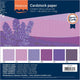 Vaessen creative cardstock - paars - 30,5 x 30,5 cm - 24 vellen - textuur - 216 g