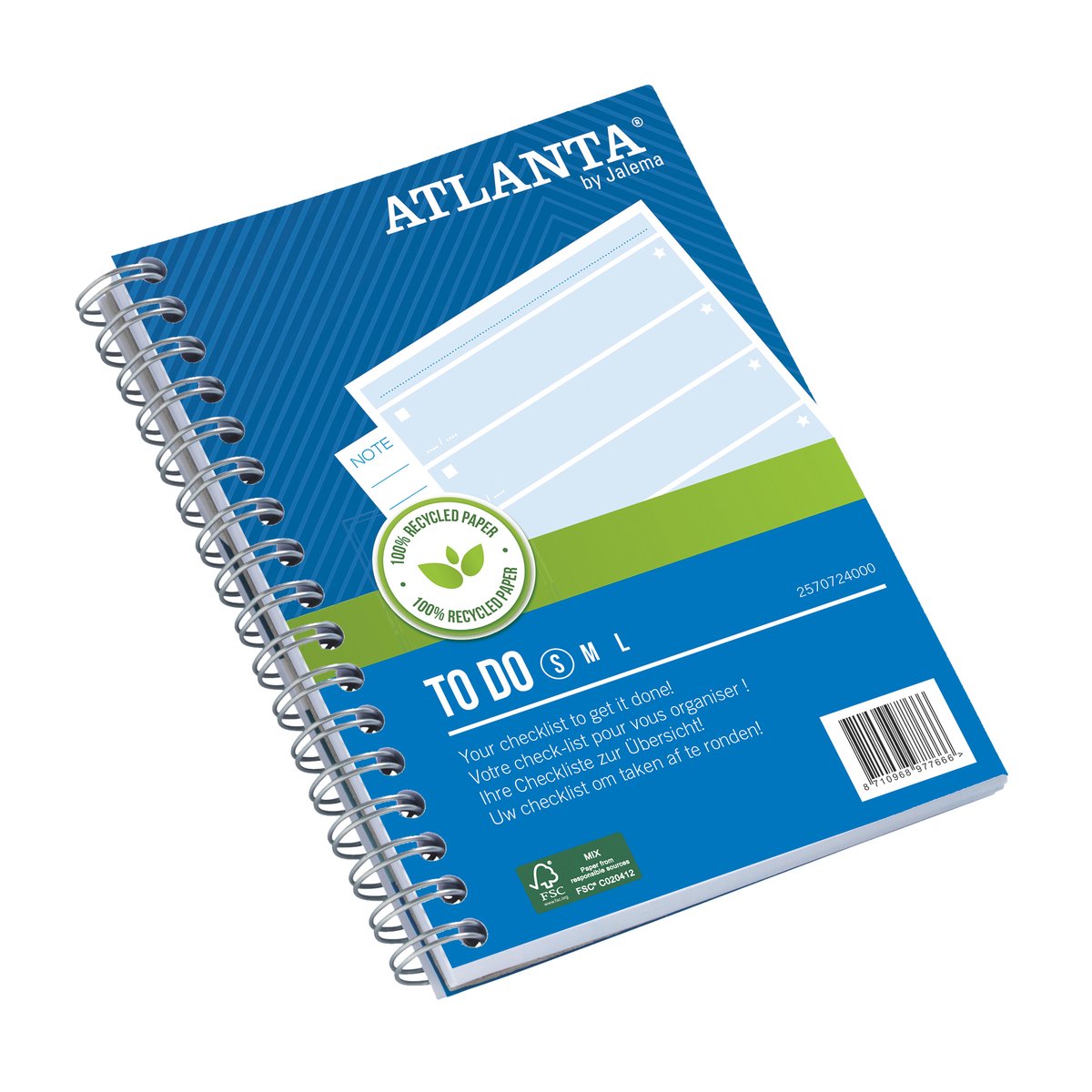 Djois Atlanta bloc de notas to-do pequeño 11 x 14,5 cm blanco