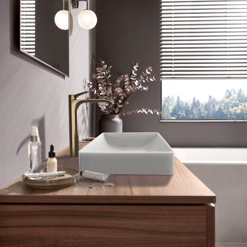 Hansgrohe vivenis - grifo para lavabo con desagüe, ecosmart, coolstart, bronce cepillado 75044140